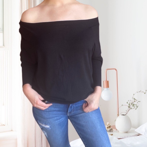 Textured Knit Dolman Blouse Black - Picture 12 of 14